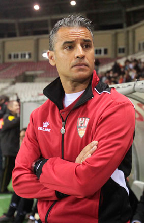 Sergio Pellicer, en su etapa de entrenador de la UD Logroñés / larioja.com