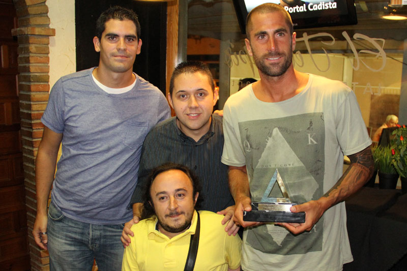 Aulestia con el equipo de Portal Cadista, con David Marchante, Miguel Ángel Vallecillo y Jesús Manuel López