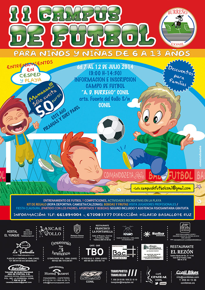 Cartel del 2º Campus de Fútbol Burreño-Conil