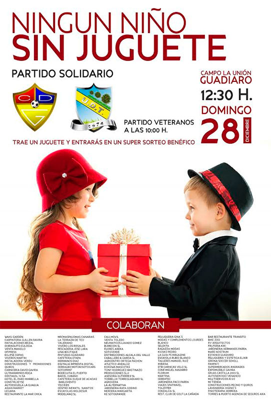Cartel del partido benéfico del 28 de diciembre de 2014 en Guadiaro 