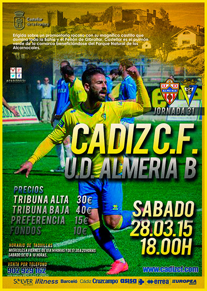 Cartel oficial del Cádiz CF - UD Almería B / cadizcf.com