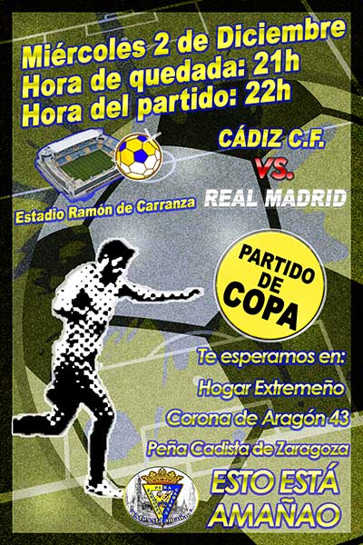 Cartel anunciador de la quedada en Zaragoza