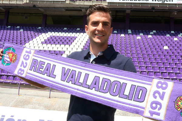 Juan Villar, en su presentación como jugador del Real Valladolid / realvalladolid.es