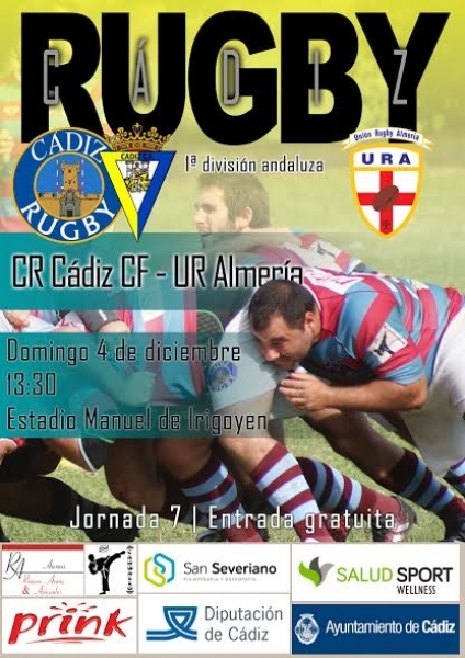 Cartel oficial del CR Cádiz CF - UR Almería de rugby