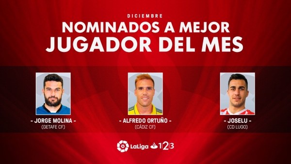 Nominados por LaLiga a mejor jugador del mes de diciembre de LaLiga 1|2|3