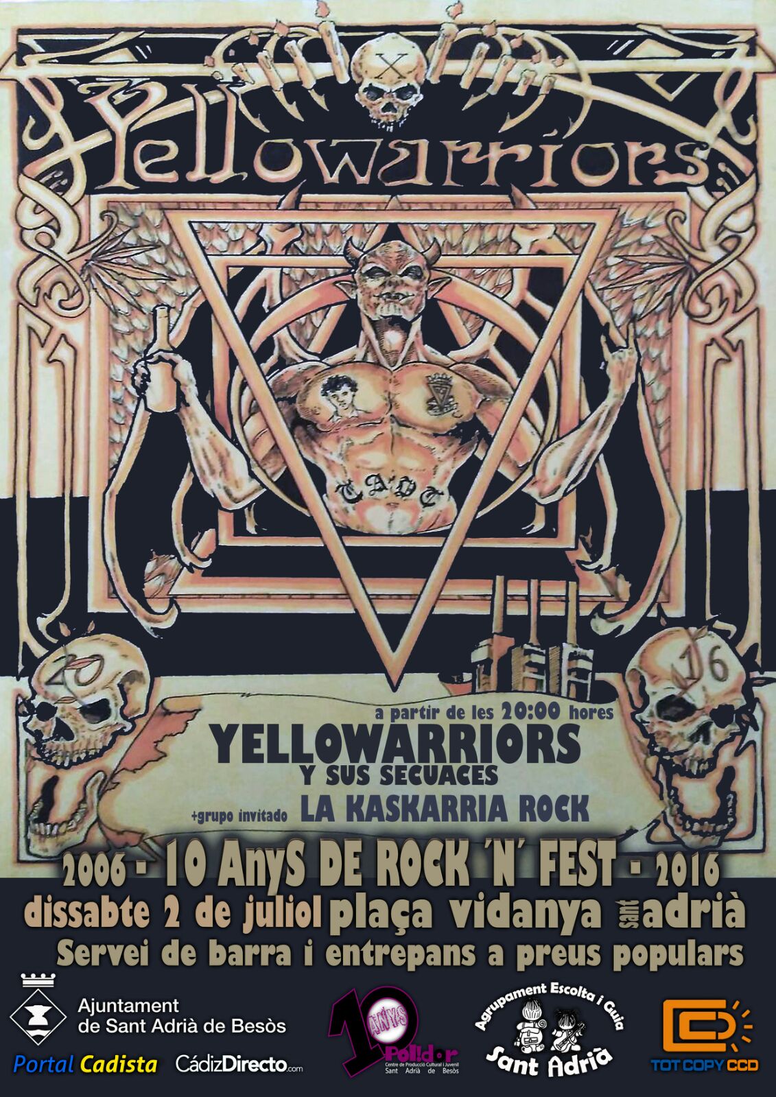 Cartel del 10º Aniversario de Yellowarriors