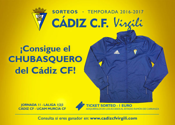 Sorteo del Cádiz CF Virgili: Chubasquero oficial