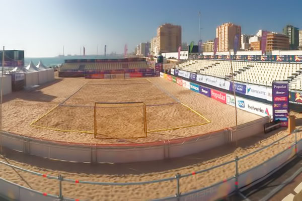 Estadio Cádiz Arena en la Playa Victoria