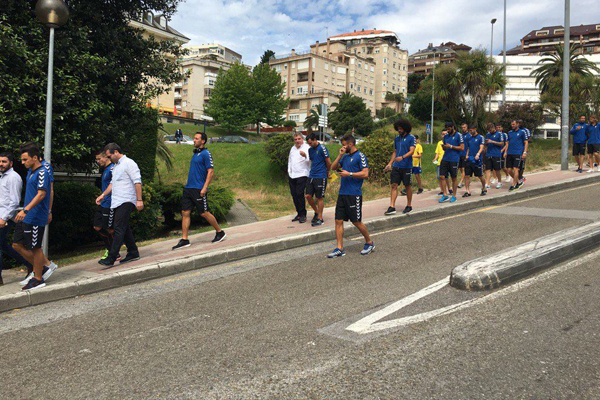 Los jugadores pasearon por Santander. / Foto: cadizcf.com