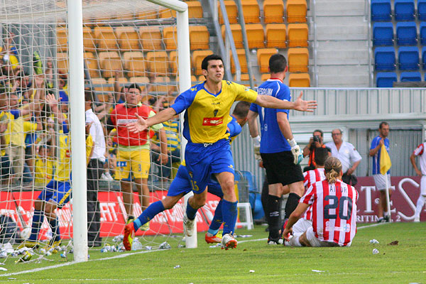 Juanjo en su último partido ante el Lugo con el Cádiz / Trekant Media