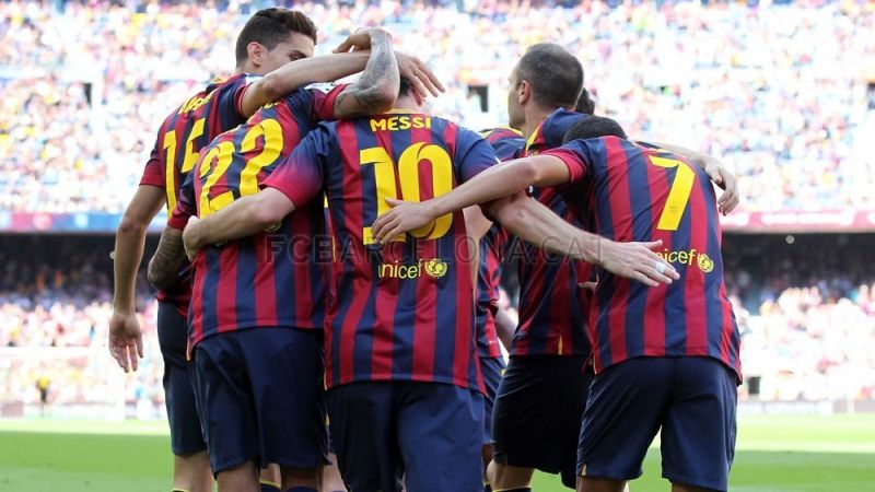 El FC Barcelona celebra un gol / Miguel Ruiz - fcbarcelona.es