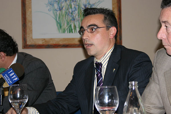 Luis Sánchez Grimaldi cuando fue nombrado consejero del Cádiz CF, en el año 2007 / Trekant Media