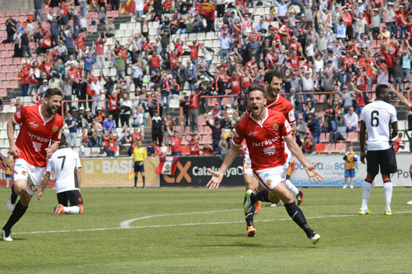 El Nástic de Tarragona celebra un gol frente al RCD Mallorca B / gimnasticdetarragona.com