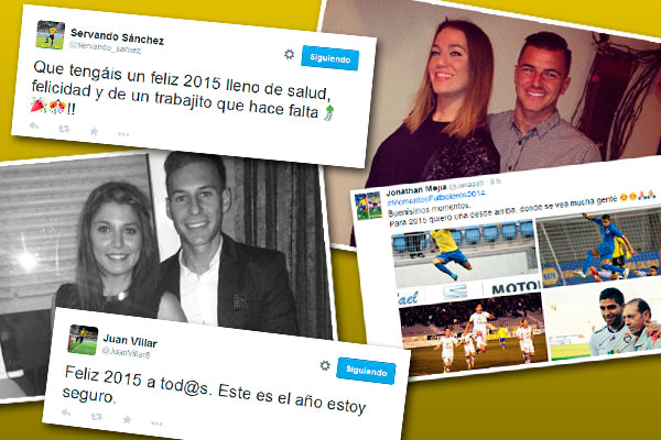 Felicitaciones de los jugadores del Cádiz CF por el Año Nuevo 2015 / Twitter -  Instagram