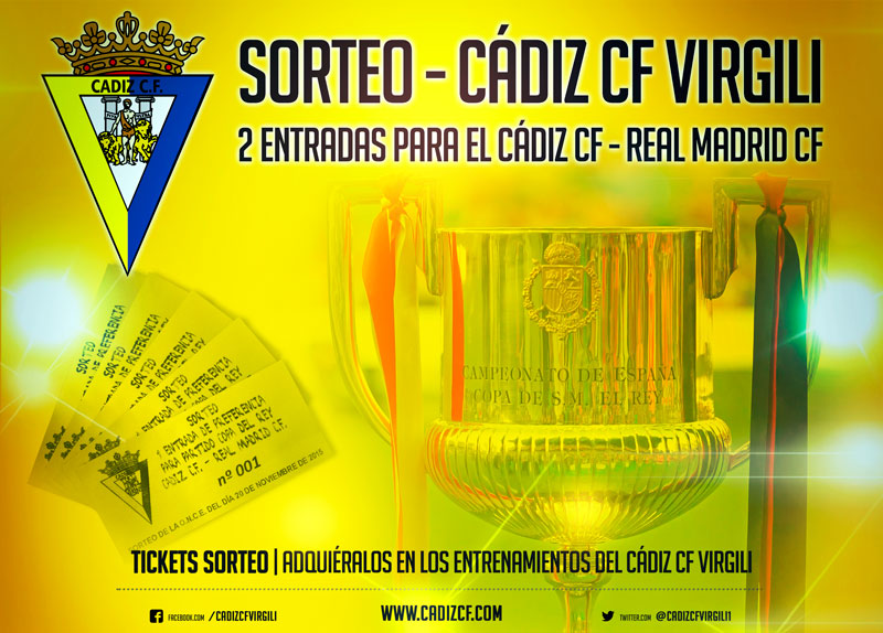 Sorteo del Cádiz CF Virgili de entradas para la Copa del Rey contra el Real Madrid