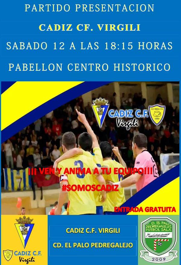Cartel Oficial del Cádiz CF Virgili - CD El Palo Pedregalejo