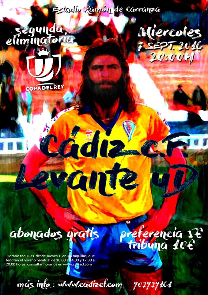 Cartel oficial del Cádiz CF - Levante UD de Copa del Rey / cadizcf.com