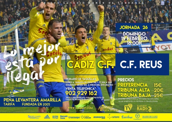 Cartel del Cádiz - Reus / cadizcf.com
