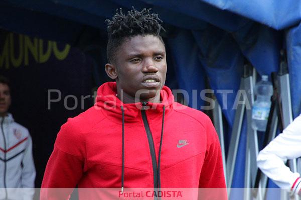 Israel Akpan Peter en el estadio Ramón de Carranza / Trekant Media