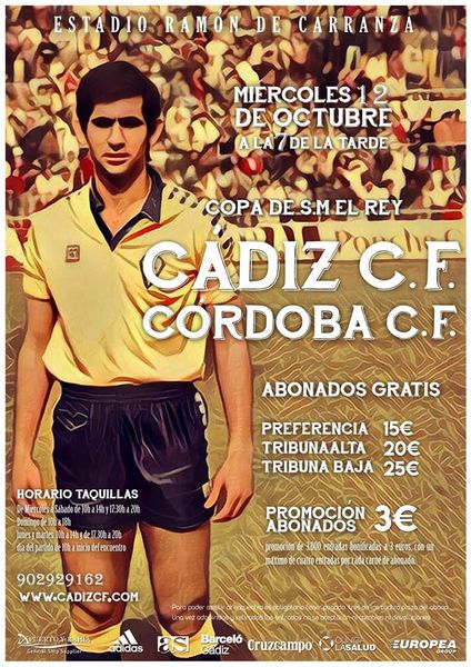 Cartel oficial del partido de Copa del Rey entre el Cádiz CF y el Córdoba CF / cadizcf.com