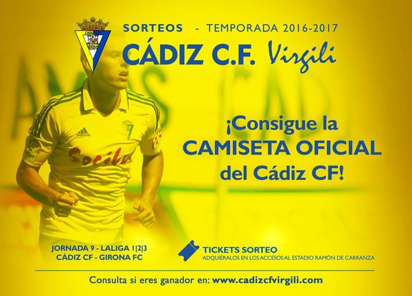 Sorteo del Cádiz CF Virgili para el partido Cádiz CF - Girona FC