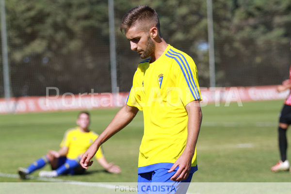 Pejiño fue el autor del primer gol del Cádiz CF B / Trekant Media