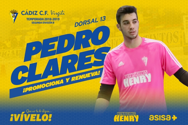 Pedro Clares renovado con el Cádiz CF Virgili