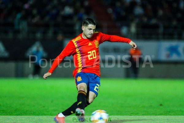 Manu Vallejo con la Selección Española Sub 21 / Álvaro Rivero - AS