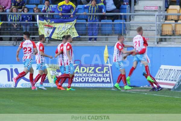 El CD Lugo celebrando un gol en Carranza / Trekant Media