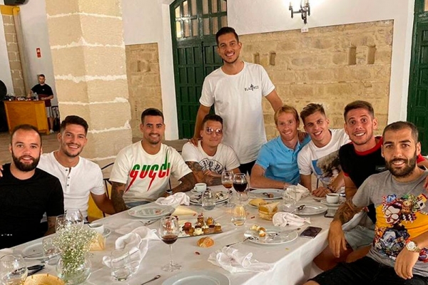 El Cádiz CF, de comida en Jerez